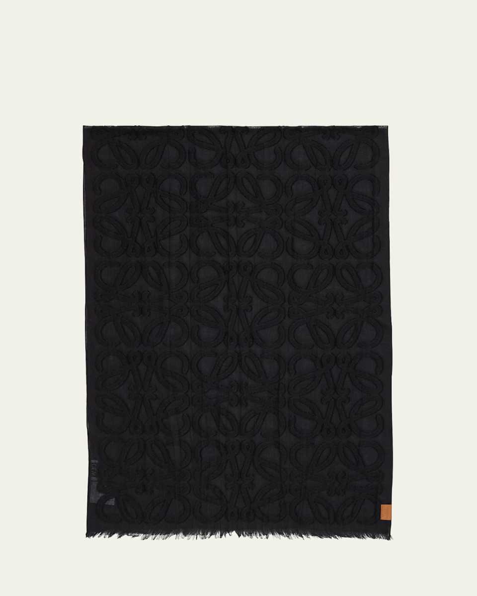 Anagram Fil Coupe Wool Silk Scarf